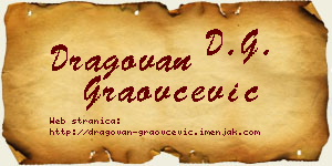 Dragovan Graovčević vizit kartica